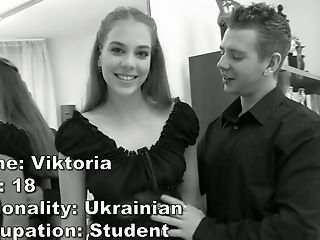 Lovely Light Haired Gal Called Viktoria Is Ready For Some Hard Mouthfuck