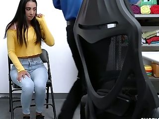 Shoplifting Chick Kiarra Kai Gets Penalized By One Exotic Dude With Big Fuckpole