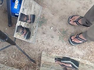 ( Vid 1 )wearing Cumed Sandals